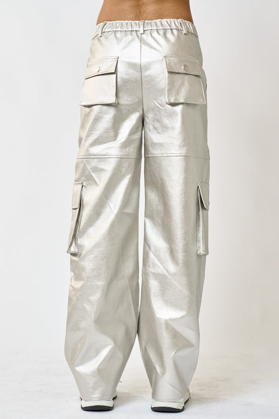 Metallic Cargo Pants