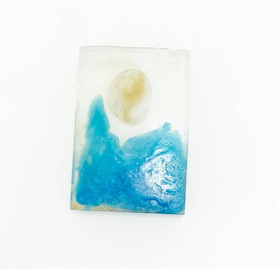 Blue Moon Soap with Amber Inside